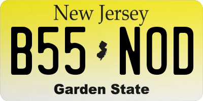 NJ license plate B55NOD