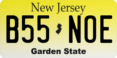 NJ license plate B55NOE