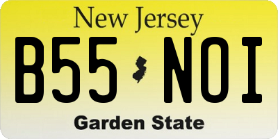 NJ license plate B55NOI