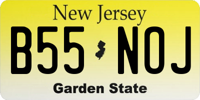 NJ license plate B55NOJ