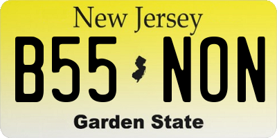NJ license plate B55NON
