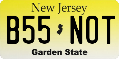NJ license plate B55NOT