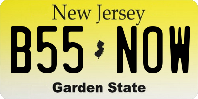 NJ license plate B55NOW
