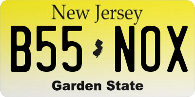 NJ license plate B55NOX