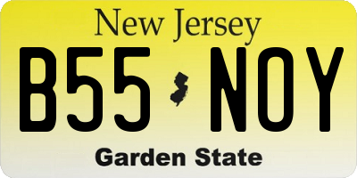 NJ license plate B55NOY