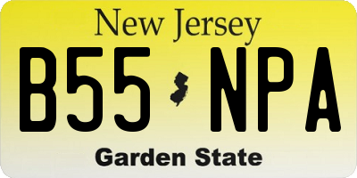 NJ license plate B55NPA