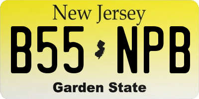 NJ license plate B55NPB