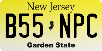NJ license plate B55NPC