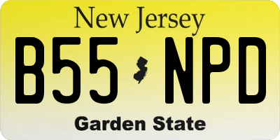 NJ license plate B55NPD