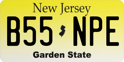 NJ license plate B55NPE
