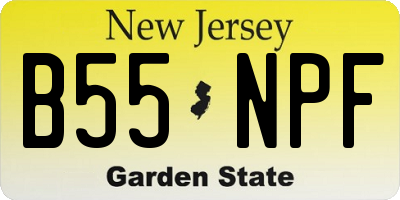 NJ license plate B55NPF