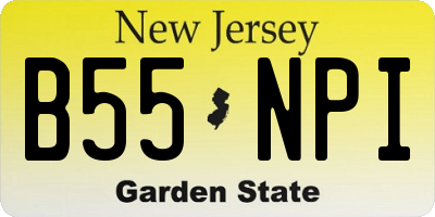 NJ license plate B55NPI