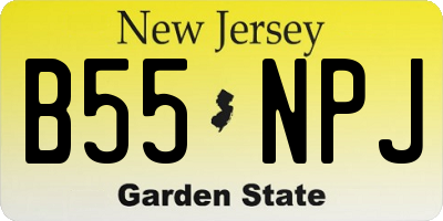 NJ license plate B55NPJ