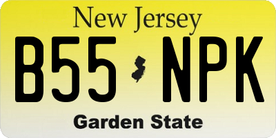 NJ license plate B55NPK
