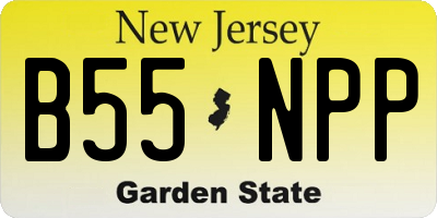 NJ license plate B55NPP