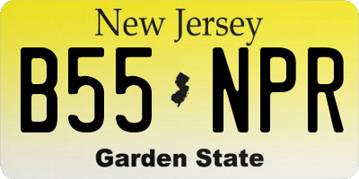 NJ license plate B55NPR