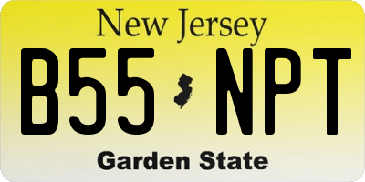 NJ license plate B55NPT