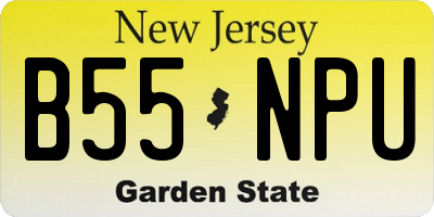 NJ license plate B55NPU
