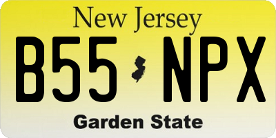 NJ license plate B55NPX
