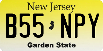 NJ license plate B55NPY