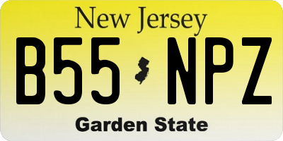 NJ license plate B55NPZ
