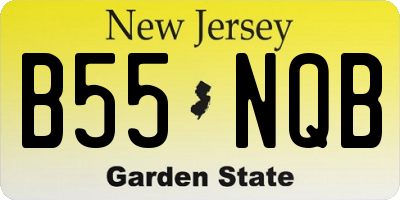 NJ license plate B55NQB