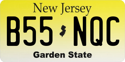 NJ license plate B55NQC