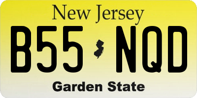 NJ license plate B55NQD
