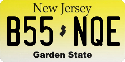 NJ license plate B55NQE