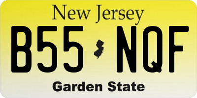NJ license plate B55NQF