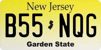 NJ license plate B55NQG