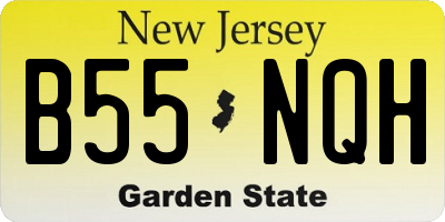 NJ license plate B55NQH