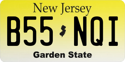 NJ license plate B55NQI