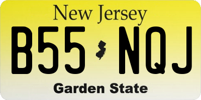 NJ license plate B55NQJ