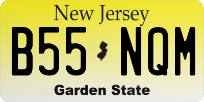 NJ license plate B55NQM