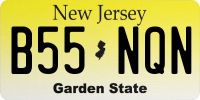 NJ license plate B55NQN