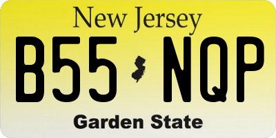 NJ license plate B55NQP