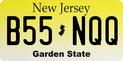NJ license plate B55NQQ