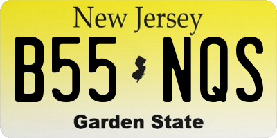 NJ license plate B55NQS