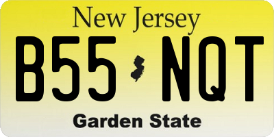 NJ license plate B55NQT