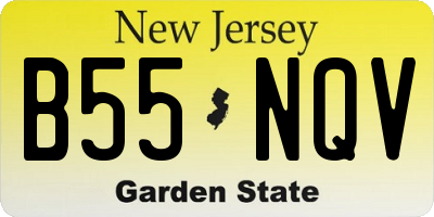 NJ license plate B55NQV