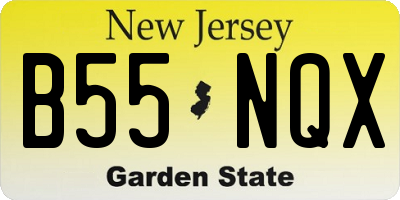 NJ license plate B55NQX