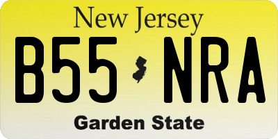 NJ license plate B55NRA
