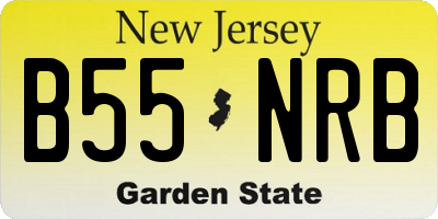 NJ license plate B55NRB