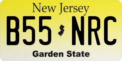 NJ license plate B55NRC