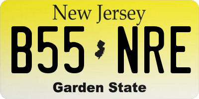 NJ license plate B55NRE