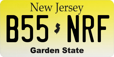 NJ license plate B55NRF