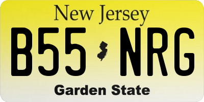 NJ license plate B55NRG