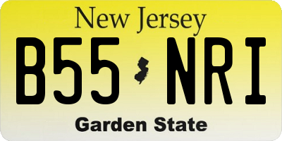 NJ license plate B55NRI