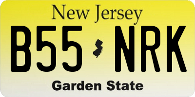 NJ license plate B55NRK